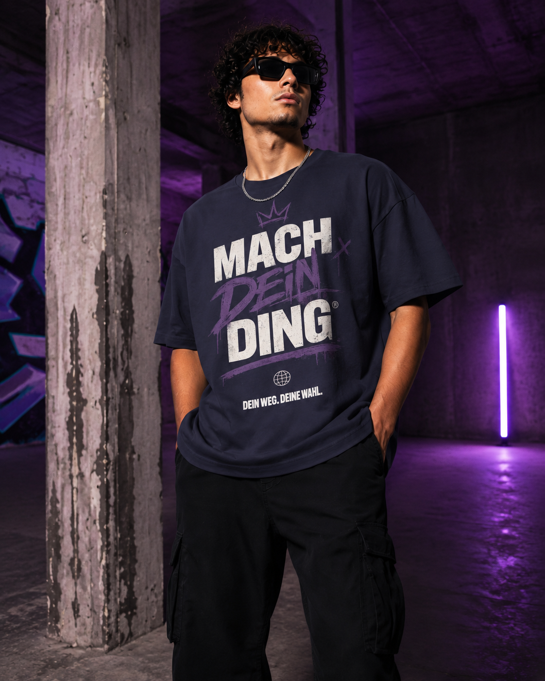 Mach Dein Ding Oversize Tee – German Motivational Graphic T‑Shirt