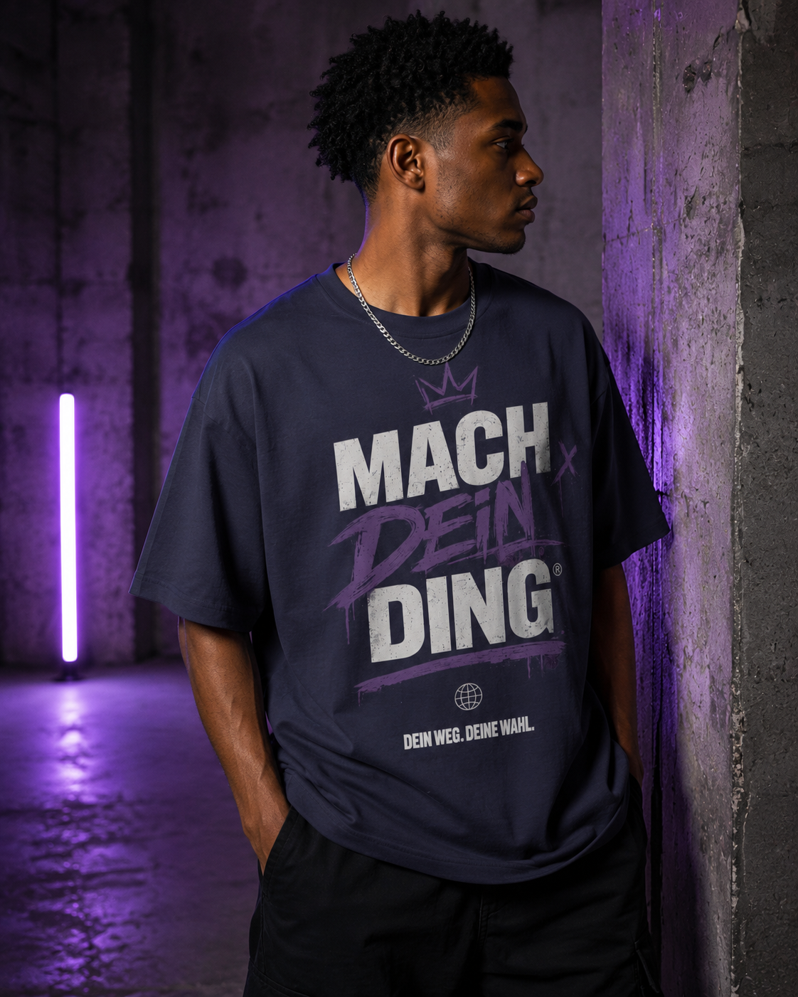 Mach Dein Ding Oversize Tee – German Motivational Graphic T‑Shirt