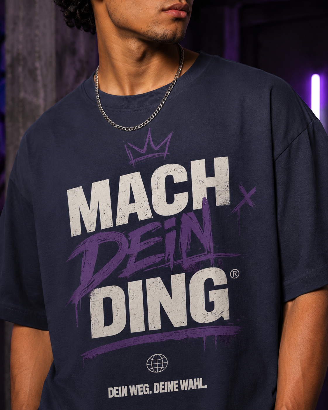Mach Dein Ding Oversize Tee – German Motivational Graphic T‑Shirt