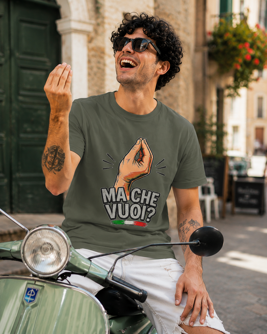 Ma Che Vuoi? Italian Gesture T-Shirt — Funny Graphic Tee