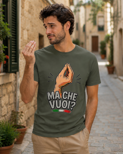 Ma Che Vuoi? Italian Gesture T-Shirt — Funny Graphic Tee