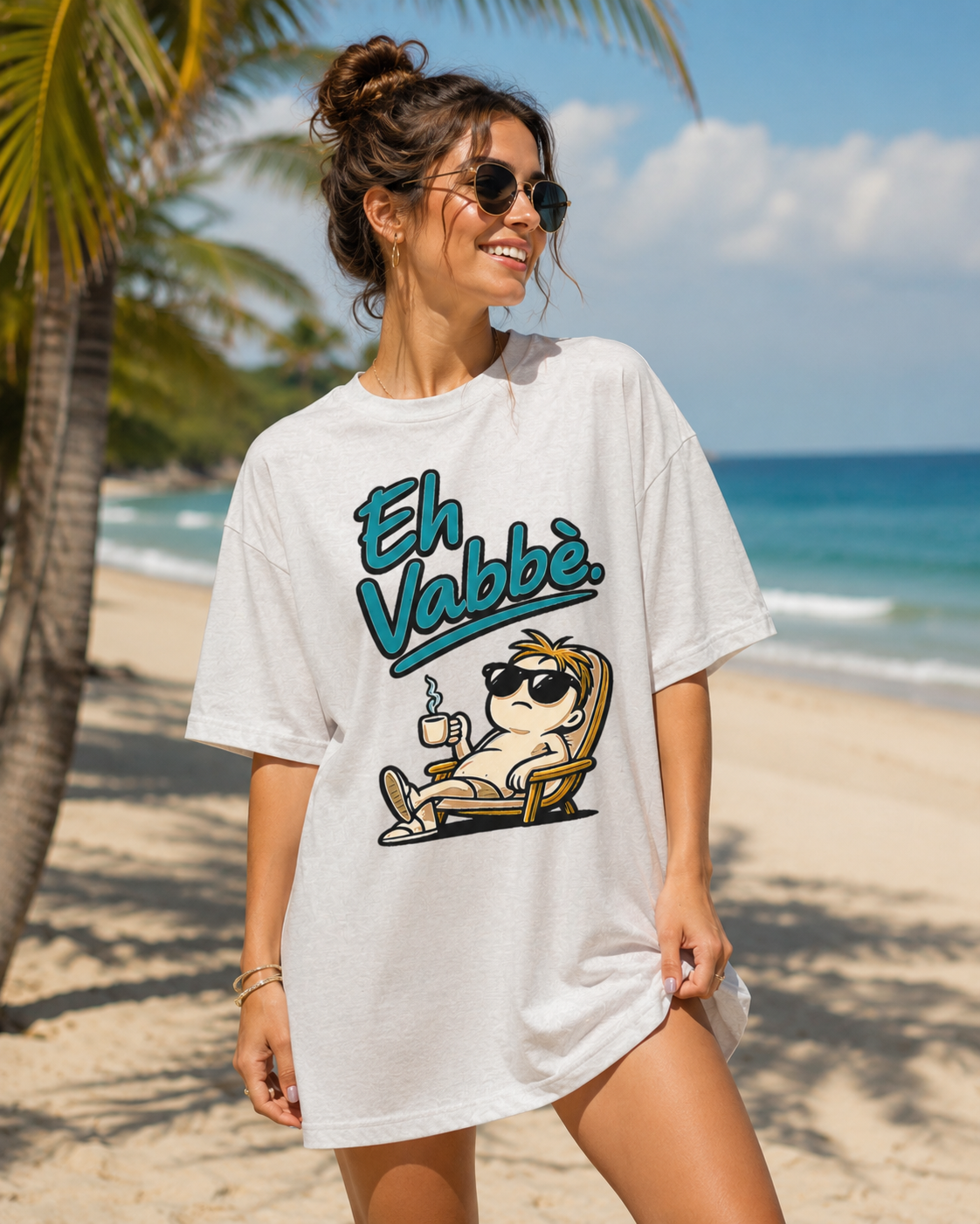 Eh Vabbè Relax Tee — Funny Italian Phrase Lounge T-Shirt