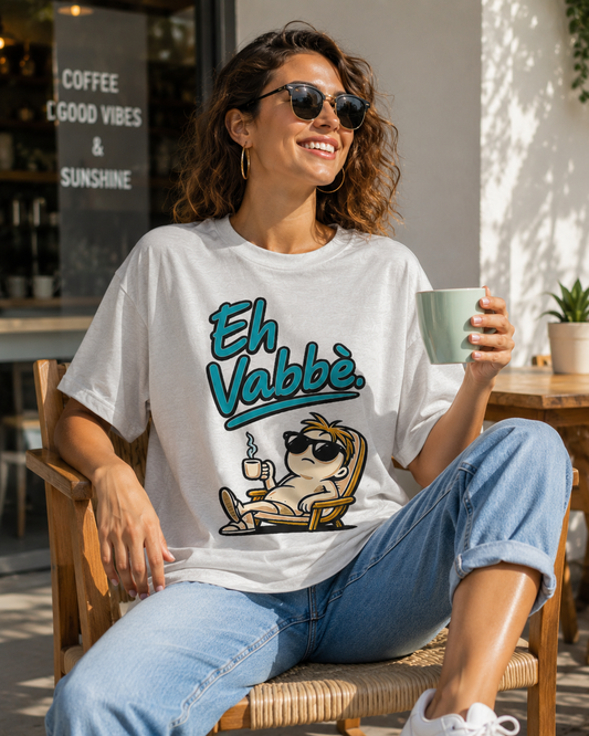 Eh Vabbè Relax Tee — Funny Italian Phrase Lounge T-Shirt