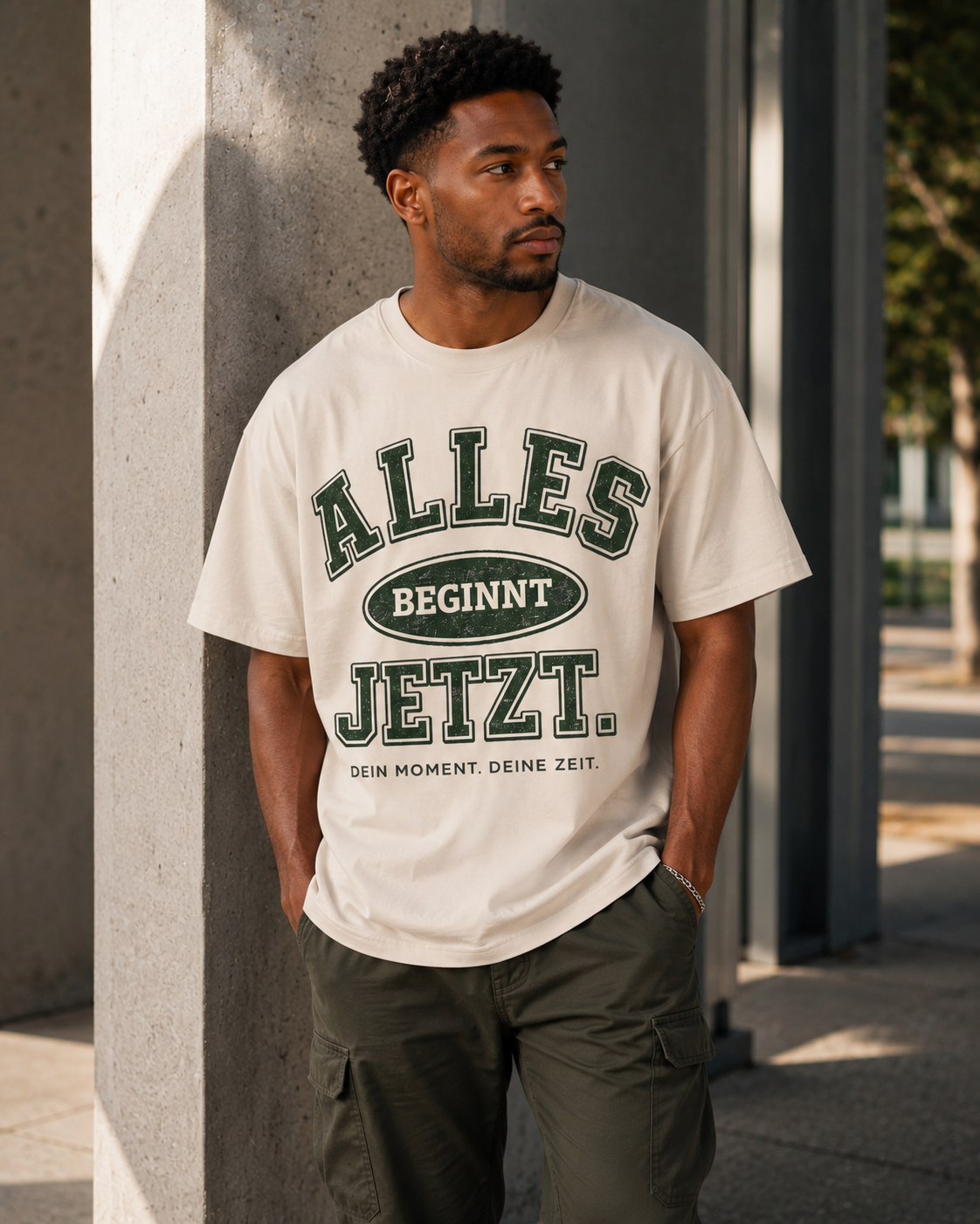 Alles Beginnt Jetzt T‑Shirt — Motivational German Graphic Tee