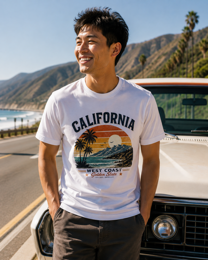 California Sunset T-Shirt — West Coast Palm Beach Vintage Graphic