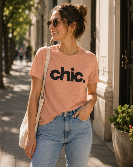 Chic. Graphic Tee — Minimalist Fashion Top