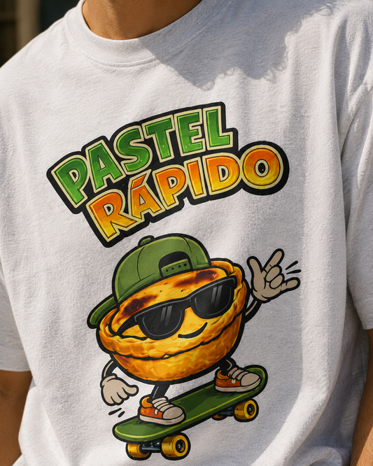 T‑Shirt — 'Pastel Rápido' Skateboard Orange Graphic Tee
