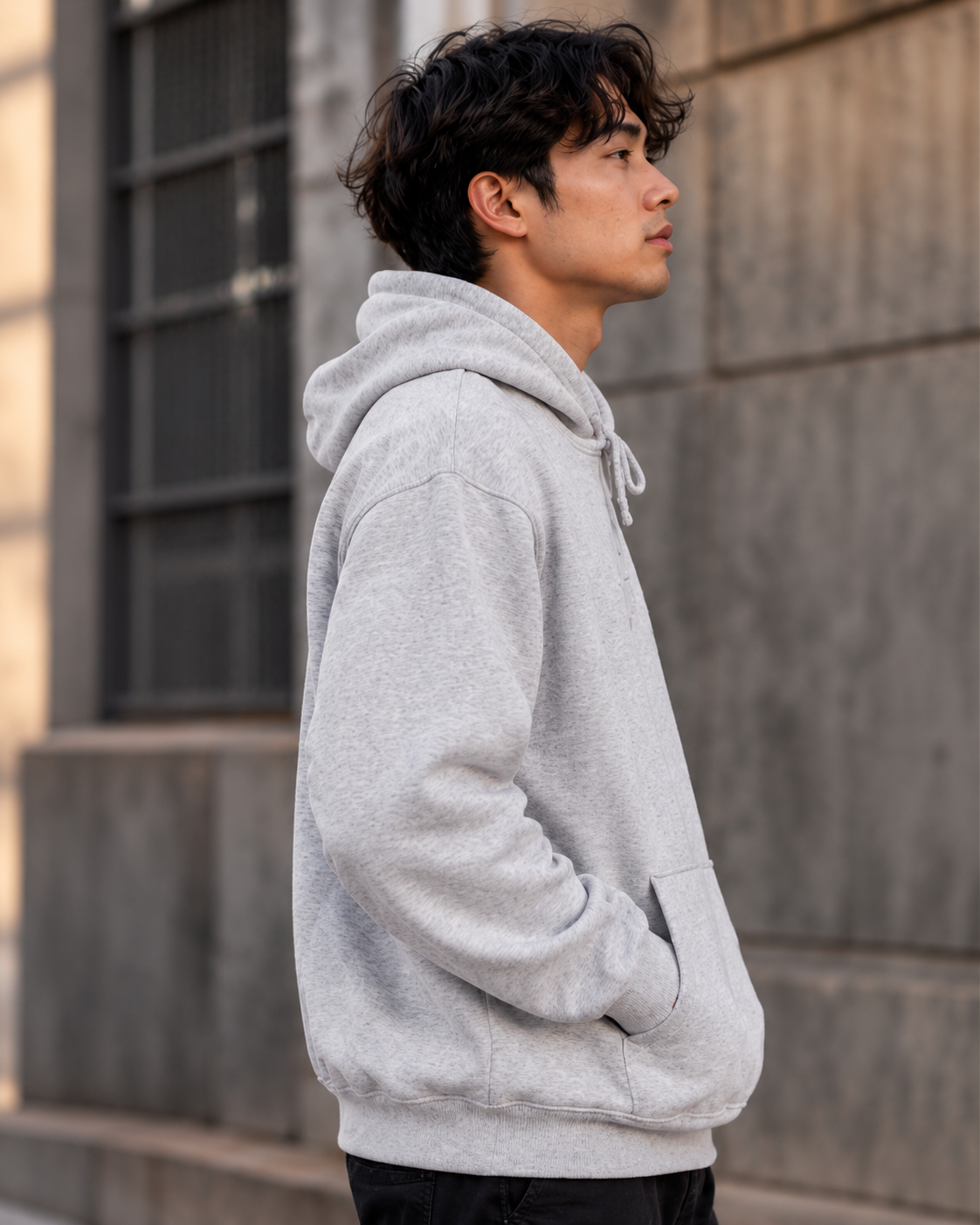 Graffiti Halo Hoodie — Urban Streetwear Pullover with Red Dot Accent