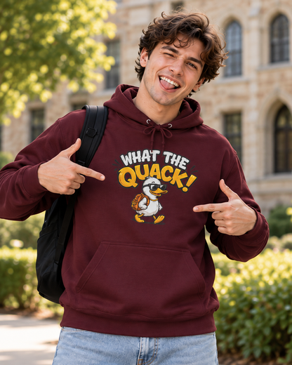 What The Quack! Duck Graphic Hoodie - Funny College Sweatshirt Gift