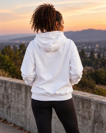 Flame Graphic Hoodie — Retro Orange Black Fire Design