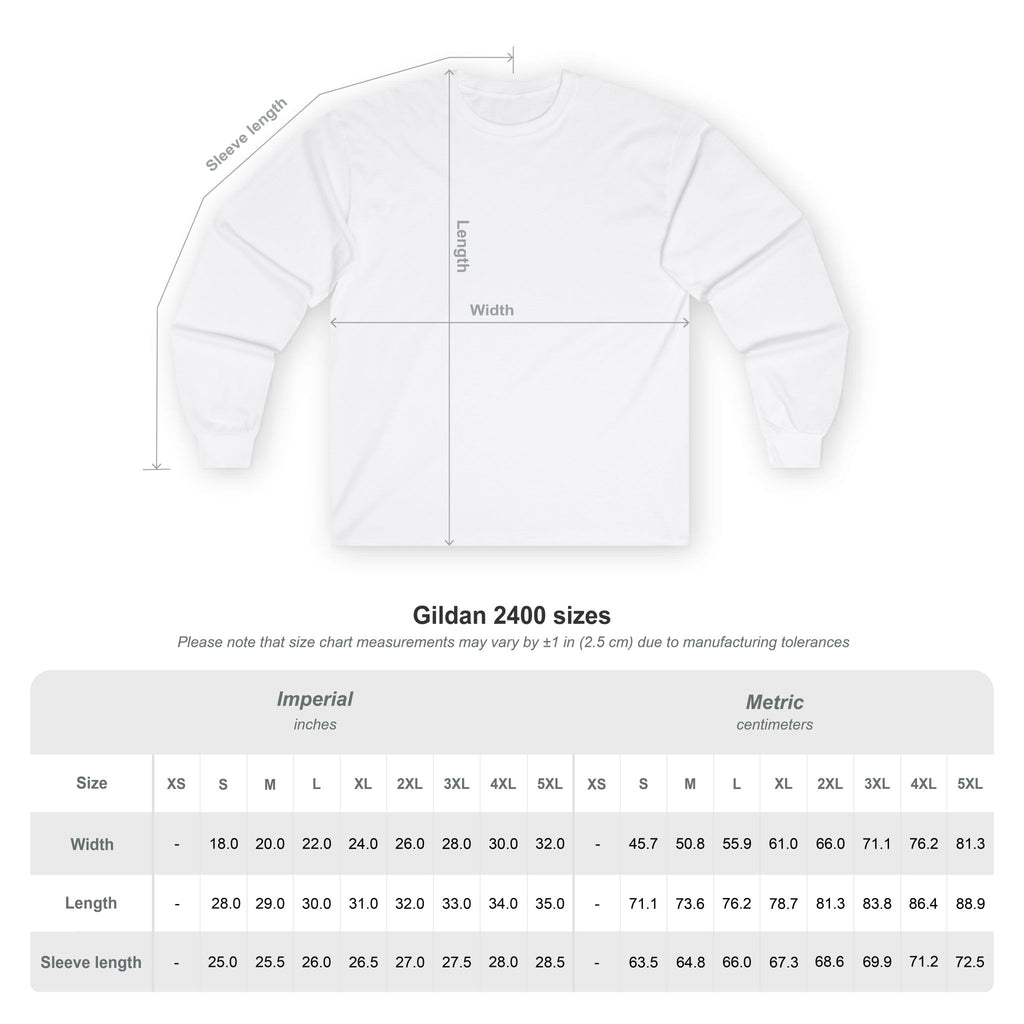 Tranquil Graphic Long Sleeve Tee, Relaxed Fit Shirt, Unisex Cotton Tee, Cool Weather Wear, Perfect Gift for Chill Vibes