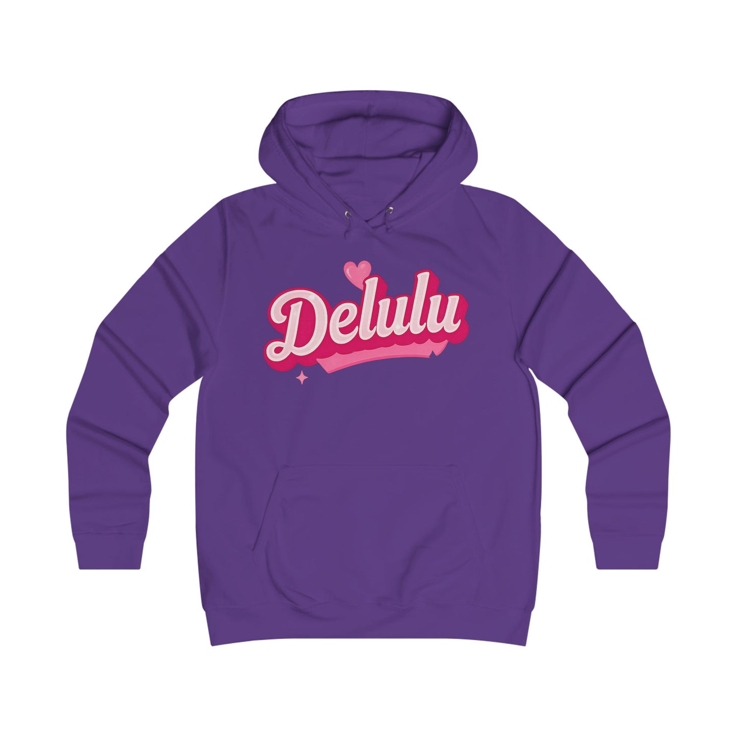Delulu Heart Hoodie — Cute Girly College Sweatshirt