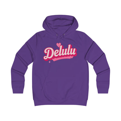 Delulu Heart Hoodie — Cute Girly College Sweatshirt