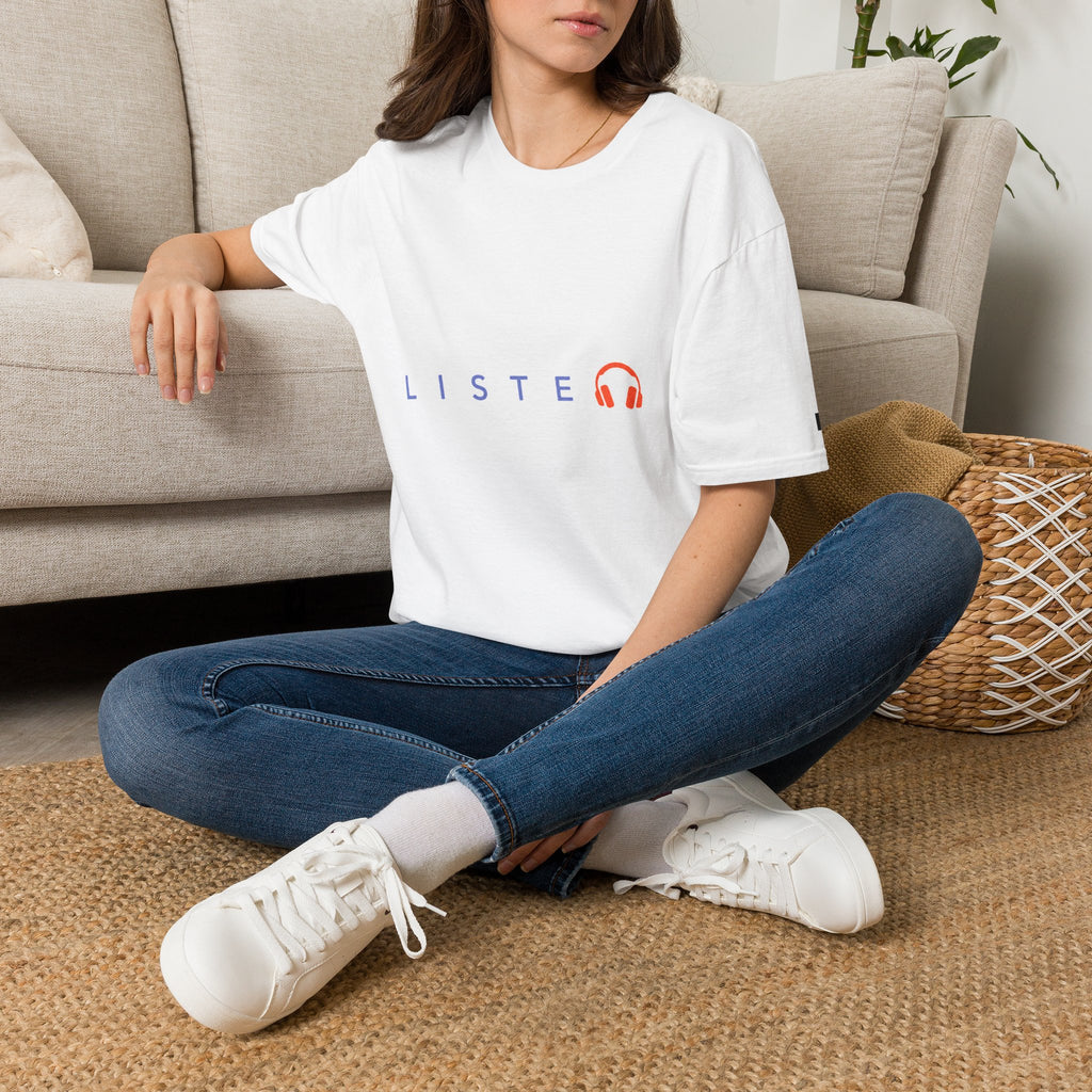 T-Shirt — “LISTEN” Minimal Headphones Graphic Tee